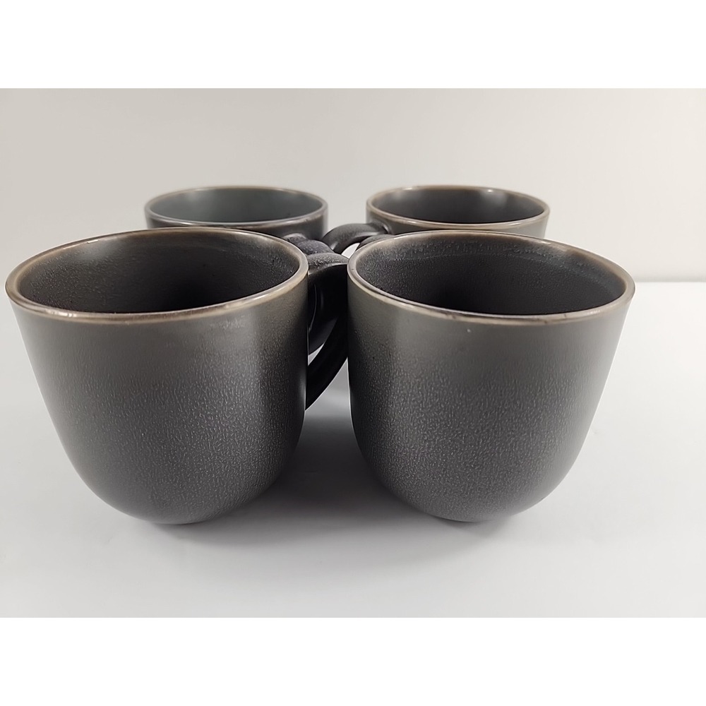 Set of (4) Project 62 Tilley Gray Stoneware Mug 12 oz Coffee Mug Tea Cup